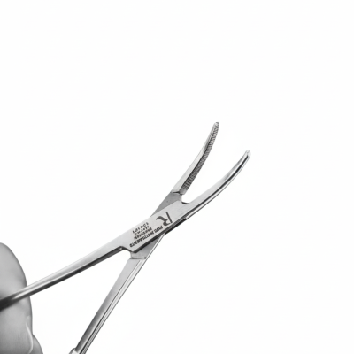 167- mosquito forceps 4'',extremely delicate, curved, serrated jaws, ring handle