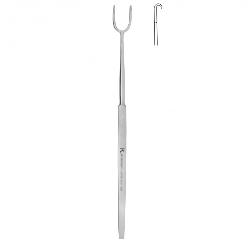 274-Fomon Nasal Hook, 2 Blunt Prongs, 10 Mm Wide, 16.5 Cm Long